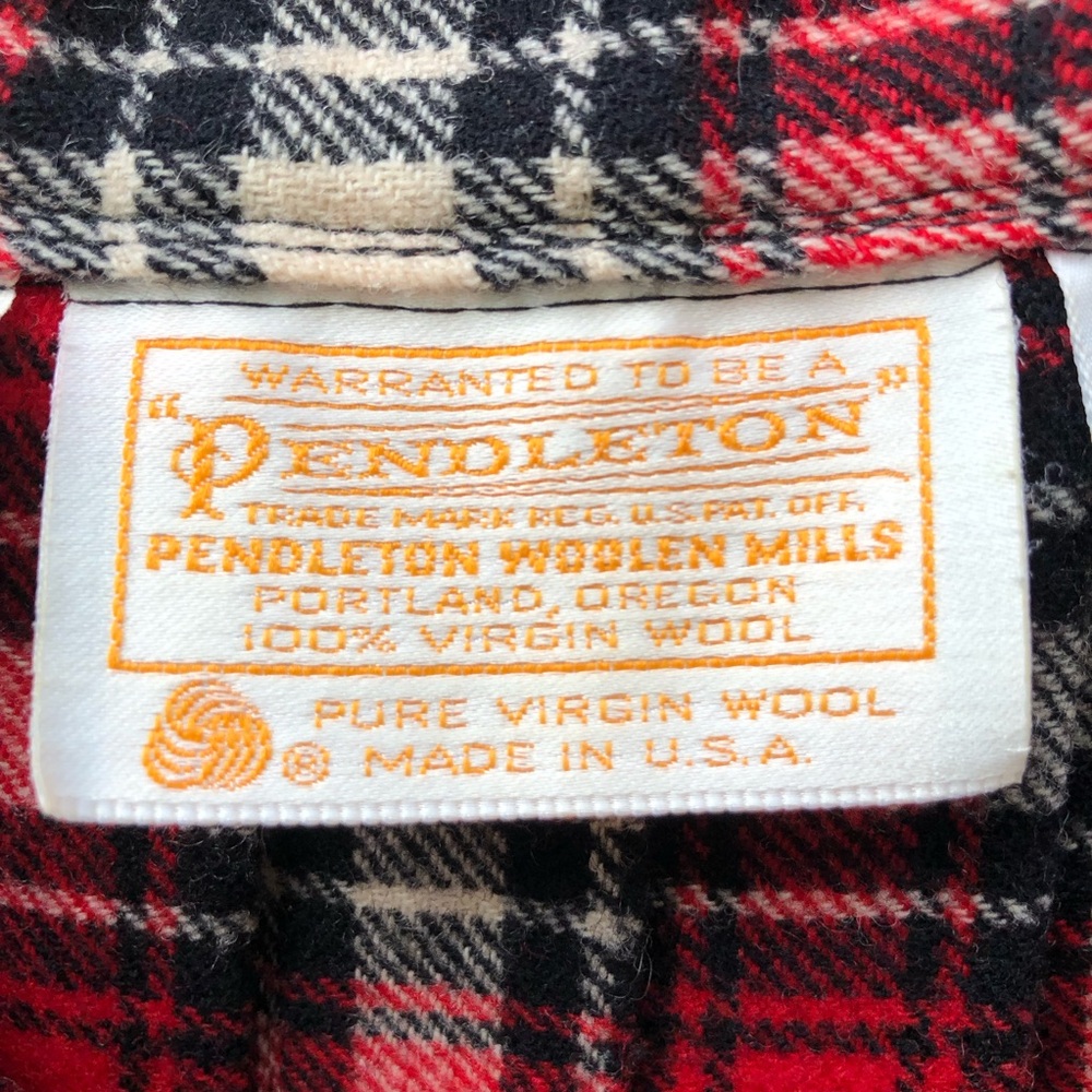 Pendleton Vintage 1950s Turnabout Skirt Virgin Wool Red Plaid Pleated Size S - Picture 13 of 15